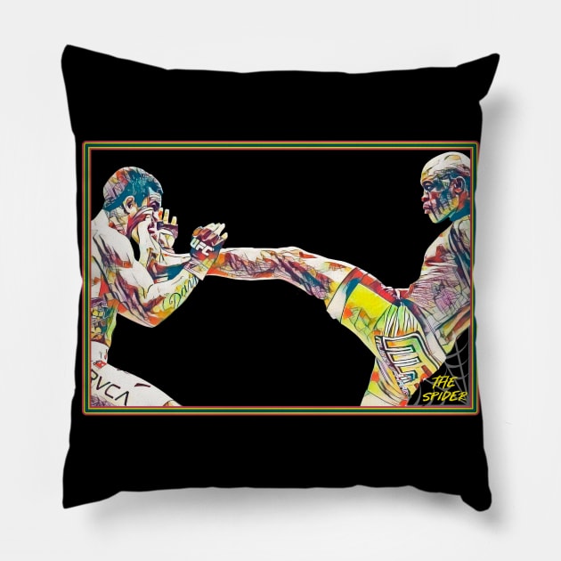 Sparta Front Kick Of Doom Pillow by FightIsRight
