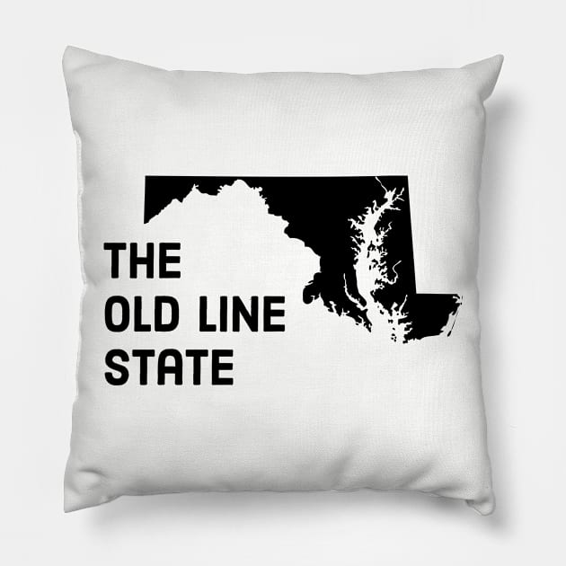 Maryland - The Old Line State Pillow by whereabouts