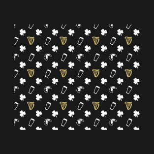 Dark Irish Beer Pattern T-Shirt