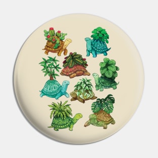 Turtle Plants Pin