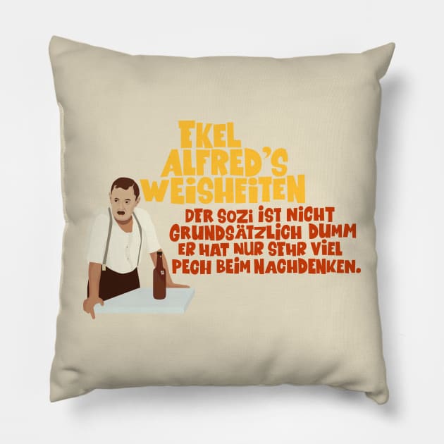 Alfred Tetzlaff - Ekel Alfred - Ein Herz und eine Seele Pillow by Boogosh