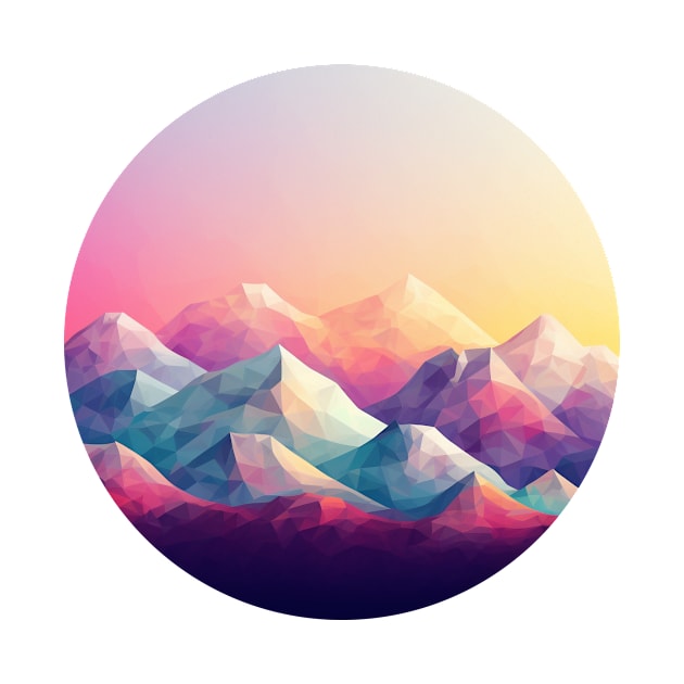 Nature's Kaleidoscope: Contemporary Mountain Prints by yambuto