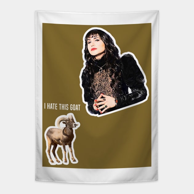 Nadja: I Hate This Goat Tapestry by Xanaduriffic