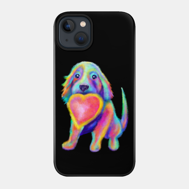 Soft Pastel Lovable Rainbow Pup - Puppy - Phone Case