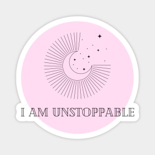 Affirmation Collection - I Am Unstoppable (Pink) Magnet