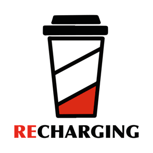 Recharge coffee vector illustration T-Shirt