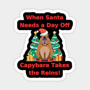 Capybara Christmas Magnet