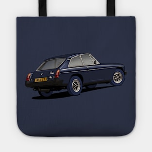 MG MGB GT Coupe Classic Car in blue Tote
