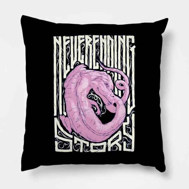 neverending story Pillow by Kotolevskiy