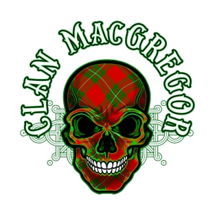 Scottish Clan MacGregor Tartan Celtic Skull T-Shirt