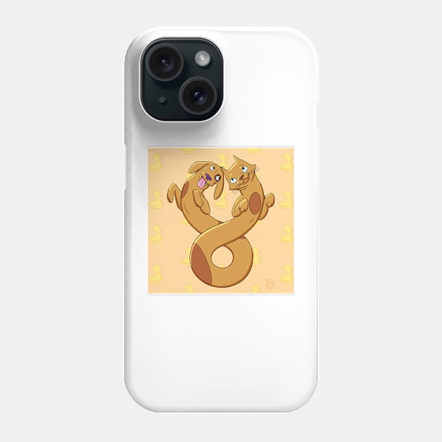 Cat Dog Phone Case by chulodraws