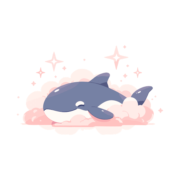 Cute Kawaii Baby Cloud Orca by Kawaii Kingdom