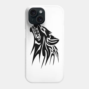 Vector Black and White Wolf Phone Case