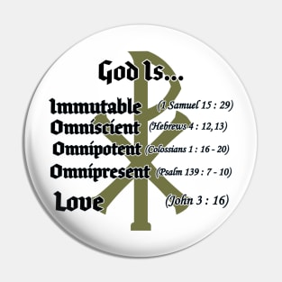 God Is ... Gold Chi-Rho Pin