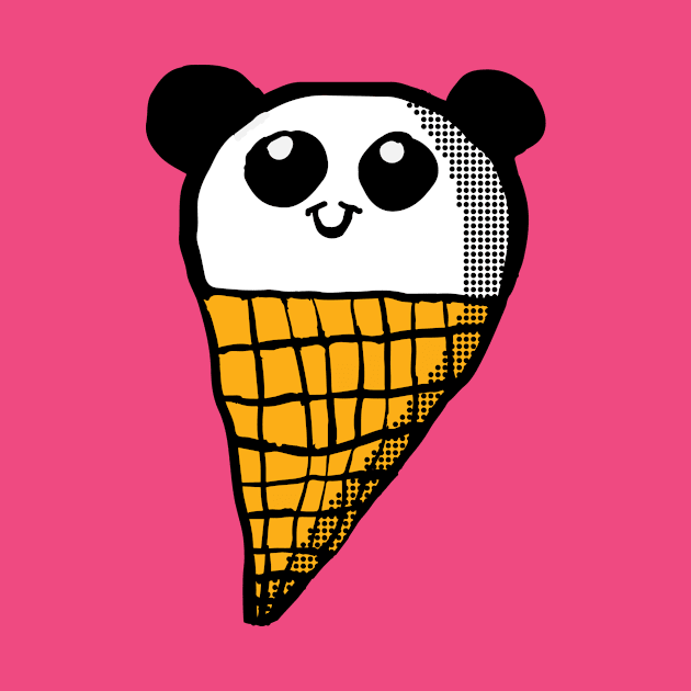 Panda Ice Cream Cone by Eric03091978