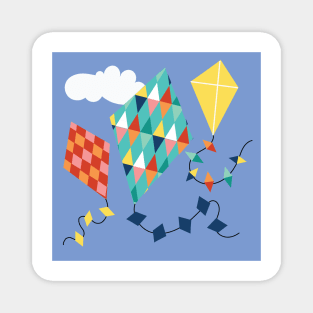 flying kites Magnet