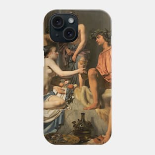 Bacchus on a Throne - Nymphs Offering Bacchus Wine and Fruit by Caesar van Everdingen Phone Case