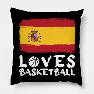 Spain Loves Basketball Pillow