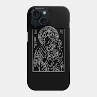 Icon of Virgin Mary and Jesus Phone Case