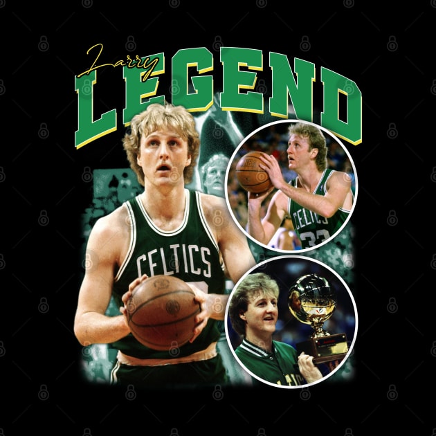 Larry Bird Legend Air Bird Basketball Signature Vintage Retro 80s 90s Bootleg Rap Style by CarDE