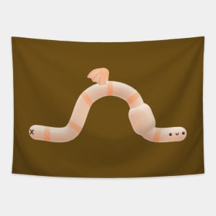 Cute 3D wyrm worm Tapestry