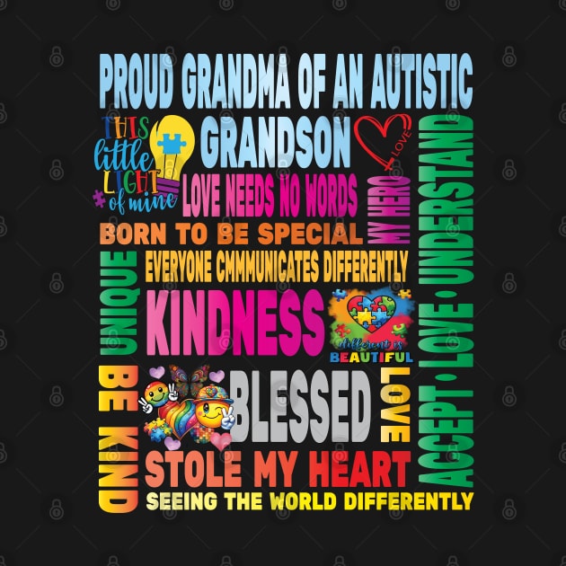 Autism Proud Grandmother Grandson Love Autistic Kids Autism Awareness Family by Envision Styles