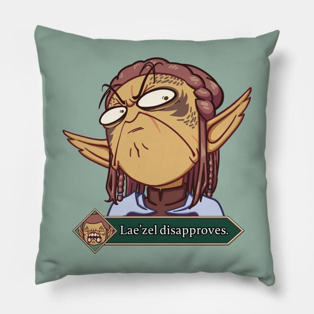 Lae'zel Disapproves Pillow by SouzouInc