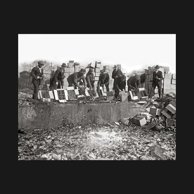 Destroying Bootleg Liquor, 1923. Vintage Photo by historyphoto