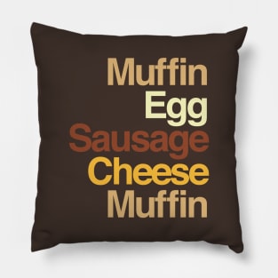 Muffin Egg Sausage Cheese Pillow