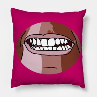 Mouth of the Artist in Flesh Tones Face Pillow