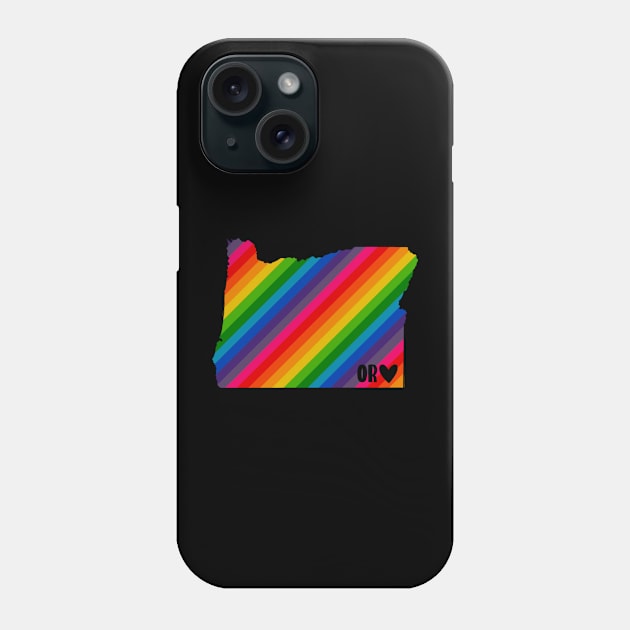 USA States: Oregon (rainbow) Phone Case by LetsOverThinkIt