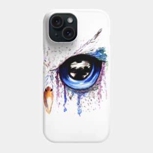 Blue Owl Eye Art Phone Case