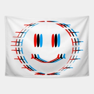 Glitch Smile Tapestry