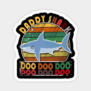 Vintage Daddy Shark Fathers Day Magnet