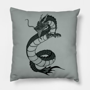 Smokey Serpent Dragon Pillow