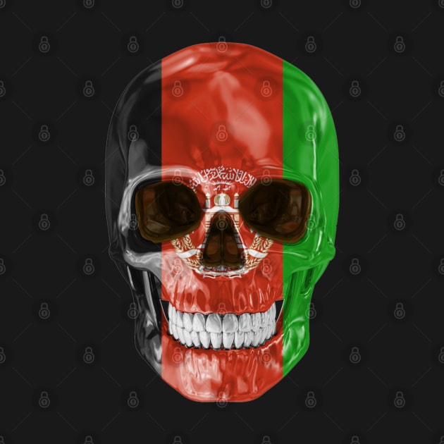 Afghanistan Flag Skull - Gift for Afghanistani With Roots From Afghanistan by Country Flags