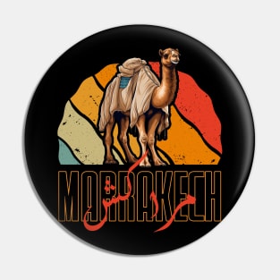 Marrakech Morocco Arabic Camel Sunset Pin