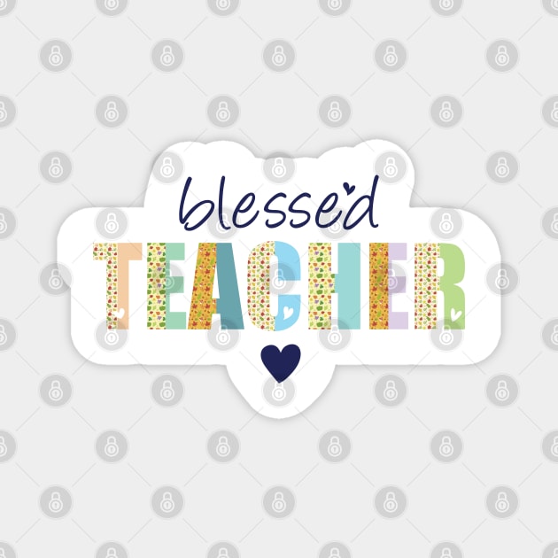 blessed teacher - thankgiving - fall autumn Magnet by artdise