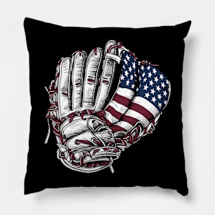 Baseball Gloves American Flag 4th Of July Sport Men Boys Pillow