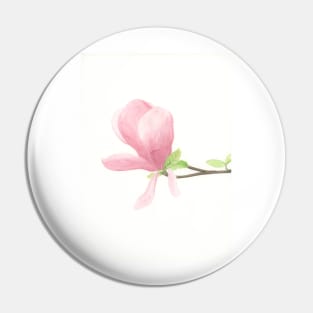 Watercolor Magnolia Pin