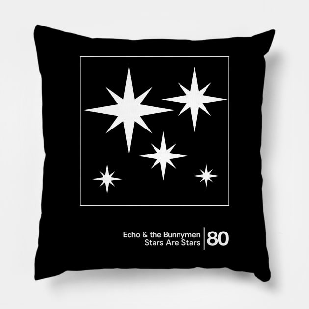 Echo & The Bunnymen / Minimal Graphic Design Tribute Pillow by saudade