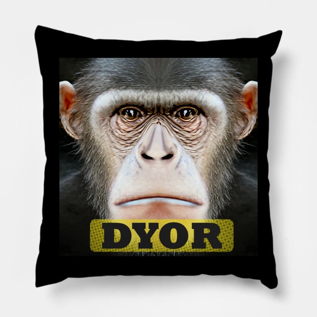 DYOR Planet Monkey Apes Animals Pillow by PlanetMonkey