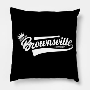 Brownsville New York Brooklyn - Brownsville  Brooklyn Schriftzug - Vintage Brownsville Logo Pillow