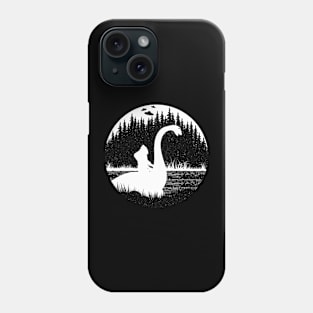 Bigfoot Riding Loch Ness Monster Phone Case