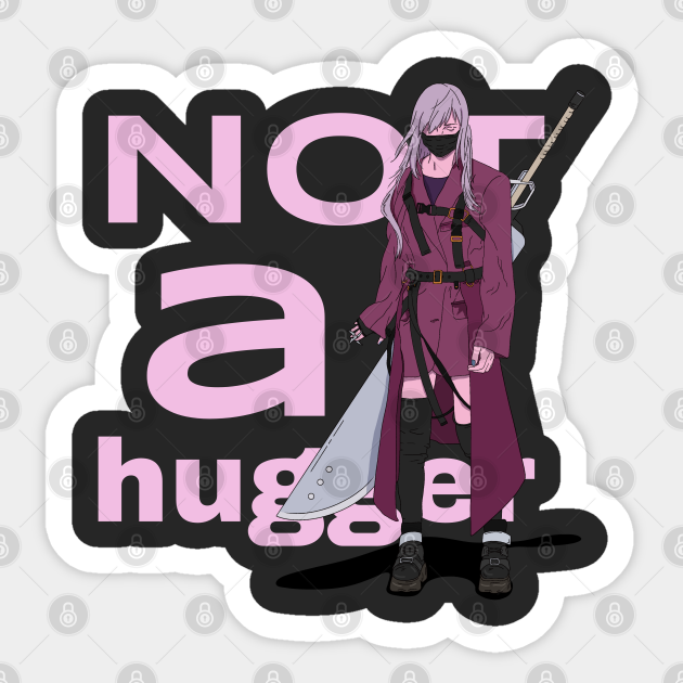 Not A Hugger Manga Anime Style Ninja Not A Hugger Aufkleber Teepublic De