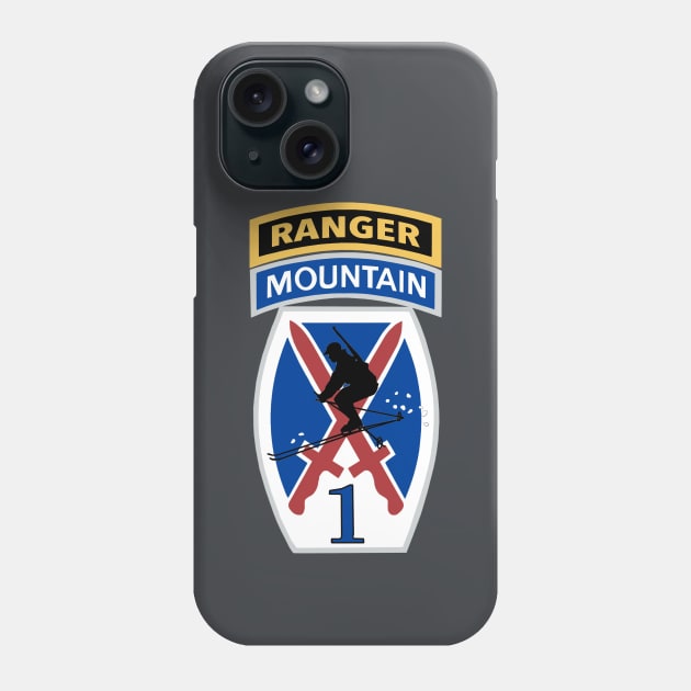 10th Mountain Division 1st Brigade Ranger Phone Case by Trent Tides