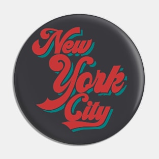 New York typography art Pin