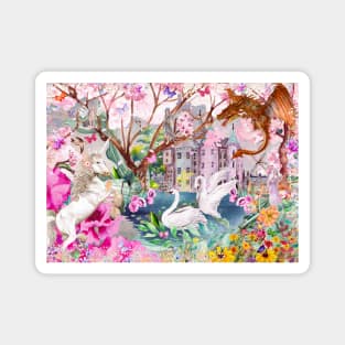 Sakura Swans Magnet