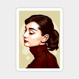 Audrey Hepburn - Vector Art Magnet