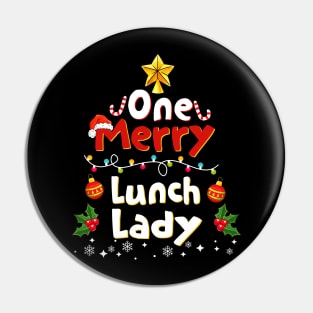 One Merry Lunch Lady Christmas Holiday Pin